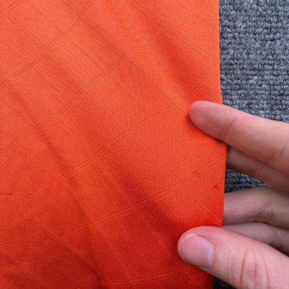 Adidas Golf Short Sleeve Men's Polo Shirt Orange Large Geometric Adult Polyester - Picture 13 of 16